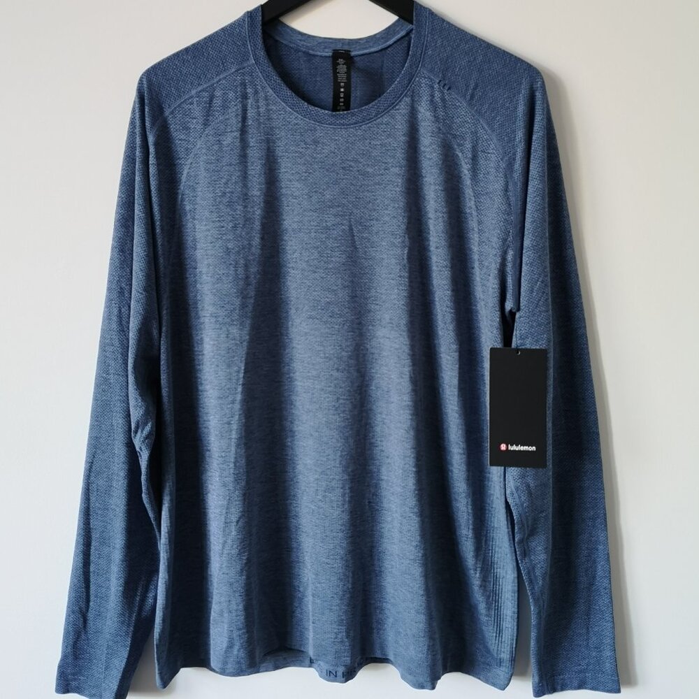 NWT LULULEMON MDSW/TEMP Blue Metal Vent Tech LS 2.0 Top Shirt Men's Medium